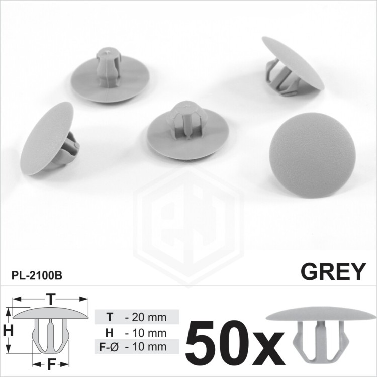 Clips Bonnet Hood Sound Boot Liner Trim Insulation Fixing Clip Grey Plastic