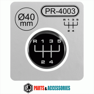 Gear Knob Shift Pattern Lever Sticker 3D Domed stick universal badge 5Speed 40mm
