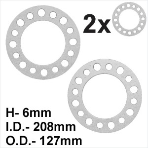 Pair 6MM ALLOY WHEEL SPACERS SHIMS 2x UNIVERSAL for 8 Lug Bolt 8x165,1 8x170mm