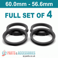 Spigot Rings / 60.0mm - 56.6mm FULL SET OF (4) FOUR RINGS