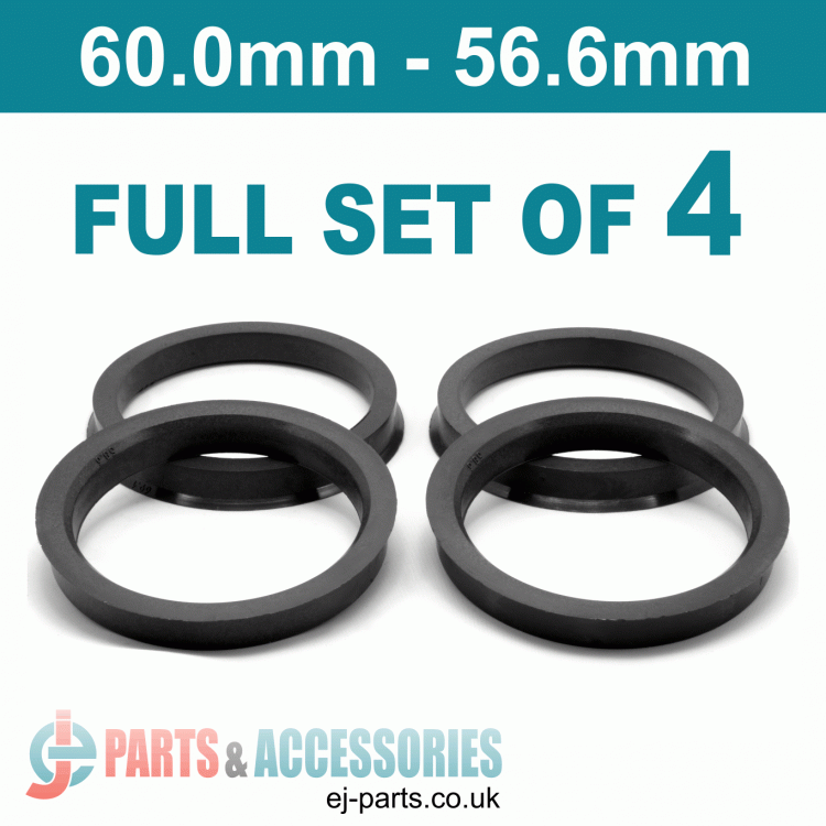 Spigot Rings / 60.0mm - 56.6mm FULL SET OF (4) FOUR RINGS