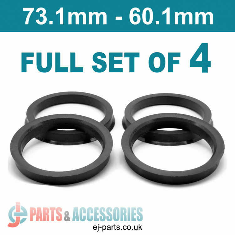 Spigot Rings / 73.1mm - 60.1mm FULL SET OF (4) FOUR RINGS