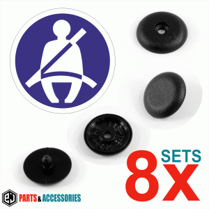 8x sets Plastic Seat Belt Buckle Buttons Holders Studs Retainer Stopper Pin Clip