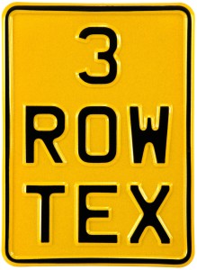5x7 3 row yellow pressed number plate text age kids motorcycle metal aluminum