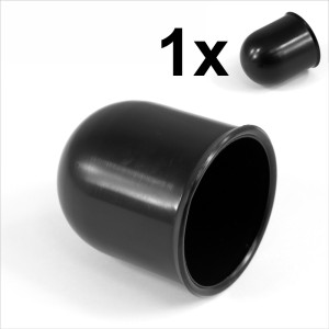 50mm Black Tow Ball bar Cap Cover Towing Car Caravan Trailer Towball hitch x3
