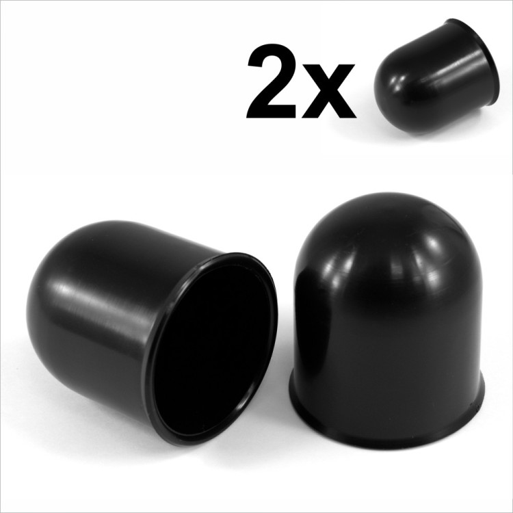 50mm Black Tow Ball bar Cap Cover Towing Car Caravan Trailer Towball hitch x3