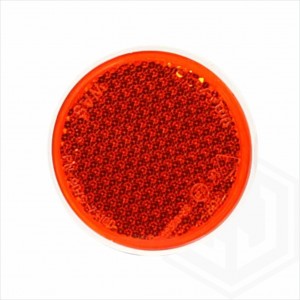 Amber Orange 85mm Round Stick On Self Adhesive Car Trailer Caravan Side Reflector