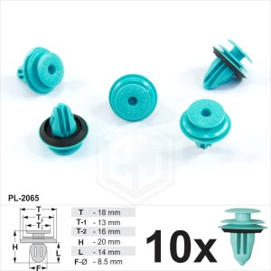 Plastic Pillar Trim Board Panel Door Card Clips With Seal Gasket Fit Toyota