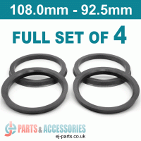 Spigot Rings / 108.0mm - 92.5mm FULL SET OF (4) FOUR RINGS