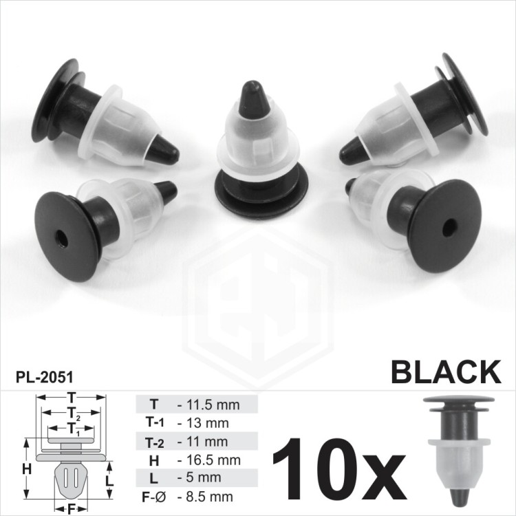 Black Interior Door Card Moulding Trim Panel Retainer Clips Fits VW Passat