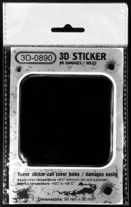Black Square Sticker Domed Resin Van Car Protector Guard Cover Holes Damages 90