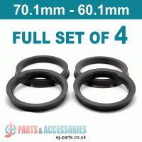 Spigot Rings / 70.1mm - 60.1mm FULL SET OF (4) FOUR RINGS