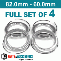 BBS Spigot Rings / 82.0mm - 60.0mm FULL SET OF (4) FOUR RINGS