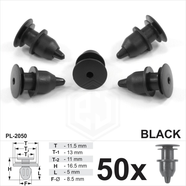 Black Interior Door Card Moulding Trim Panel Retainer Clips Fits VW Passat - PL-2050-10