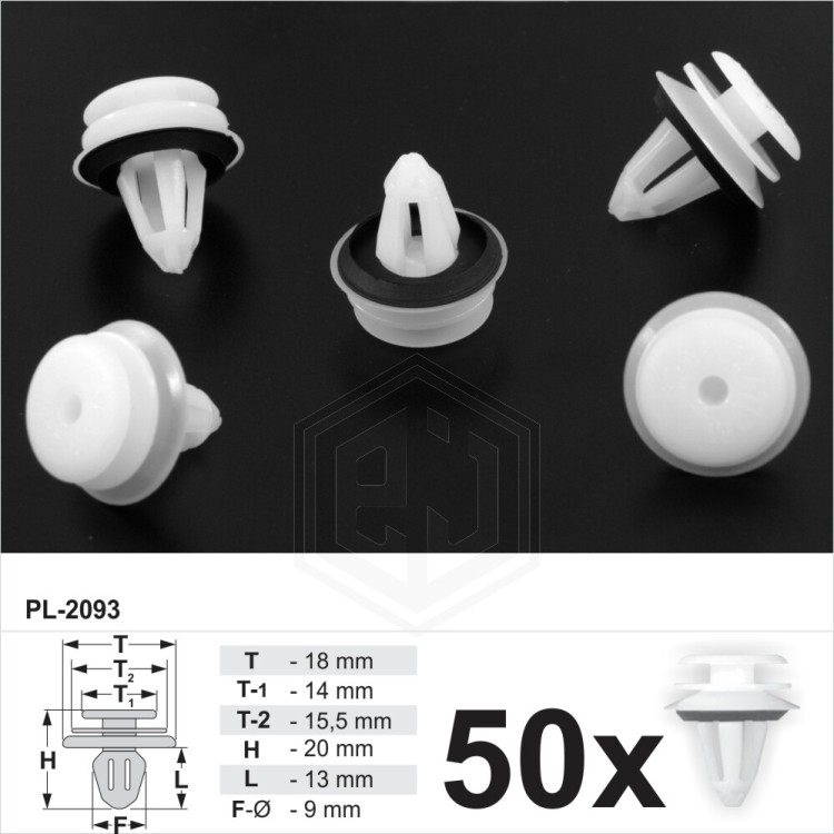 Plastic Trim Clips Door Card Panel Fascia Lining With Seal Ring Fits BMW