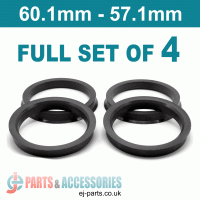 Spigot Rings / 60.1mm - 57.1mm FULL SET OF (4) FOUR RINGS