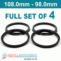 Spigot Rings / 108.0mm - 98.0mm FULL SET OF (4) FOUR RINGS