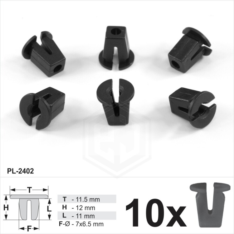 Black Plastic Universal Nuts Locking Screw Grommets Clips Fits VW & Audi