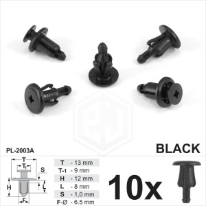 10x 6.5-7mm Plastic Trim Panel Fairing Body Cowling Clips Fits Toyota Suzuki