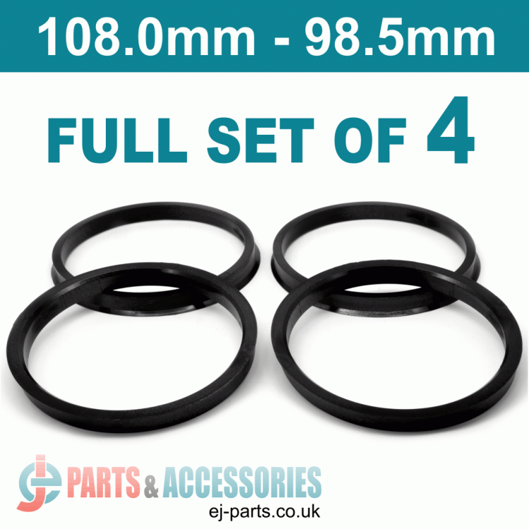 Spigot Rings / 108.0mm - 98.5mm FULL SET OF (4) FOUR RINGS