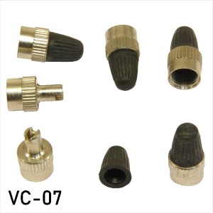 Slotted Head Valve Stem Caps with Core Remover Tool with rubber cap for Car Motorcycle with Rubber Ring Seal