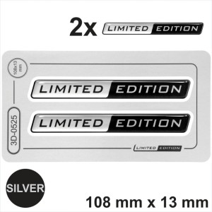 2x Limited Edition 3D Gel Domed Stickers Decal High Gloss Badge Emblem Car Moto