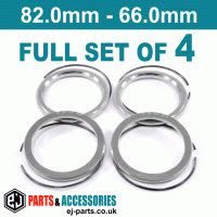 BBS Spigot Rings / 82.0mm - 66.0mm FULL SET OF (4) FOUR RINGS