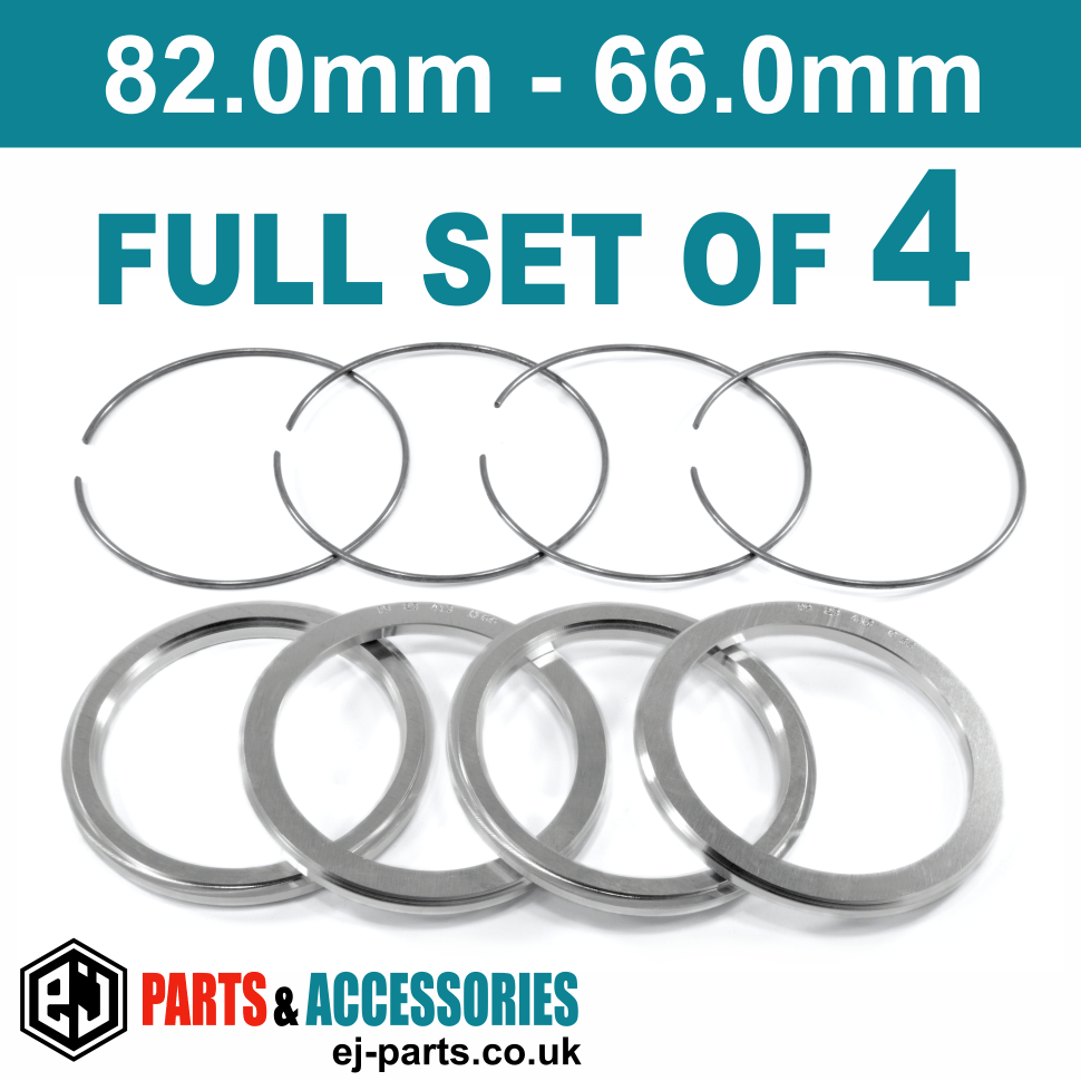 82.0-70.7 Spigot Rings Hub Rings FULL SET BBS wheels aluminium spacers rings 