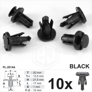 10mm Hole Plastic Car Retainer Push Pin Fit Rivet Fasteners Trim Clips Panel