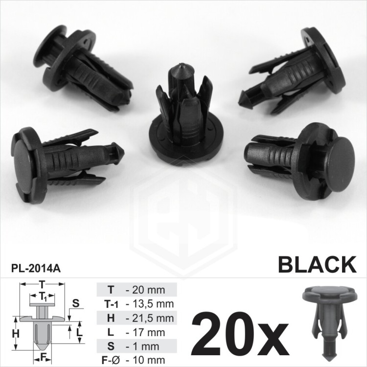 10mm Hole Plastic Car Retainer Push Pin Fit Rivet Fasteners Trim Clips Panel