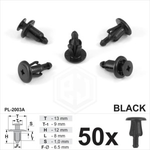 50x 6.5-7mm Trim Push Clips Bumpers Shields Dashboards Linings for Toyota Suzuki