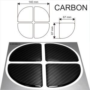 Carbon Car Door Protector Sticker Domed Angle Corner Bumper Guard Anti Collision