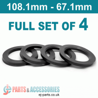 Spigot Rings / 108.1mm - 67.1mm FULL SET OF (4) FOUR RINGS