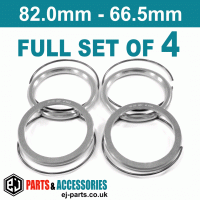 BBS Spigot Rings / 82.0mm - 66.5mm FULL SET OF (4) FOUR RINGS