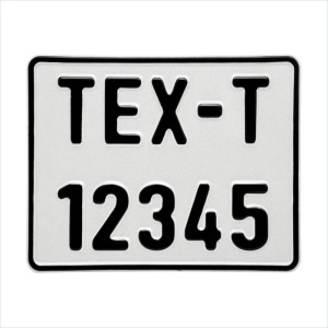 Irish Ireland font 7.5x6 White 190x150 mm Single (1) personalised Toy Kids Car Motorcycle Pressed TEXT Novelty Plate
