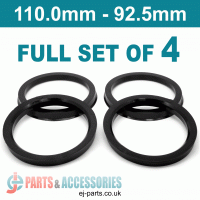 Spigot Rings / 110.0mm - 92.5mm FULL SET OF (4) FOUR RINGS