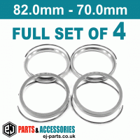 BBS Spigot Rings / 82.0mm - 70.0mm FULL SET OF (4) FOUR RINGS