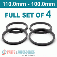 Spigot Rings / 110.0mm - 100.0mm FULL SET OF (4) FOUR RINGS