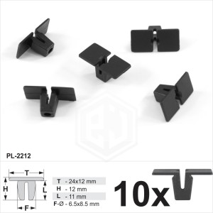 Screw Grommet Nut for Side Sills Mounting Plastic Trim Clips Fits Golf Vento
