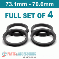 Spigot Rings / 73.1mm - 70.6mm FULL SET OF (4) FOUR RINGS