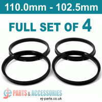 Spigot Rings / 110.0mm - 102.5mm FULL SET OF (4) FOUR RINGS