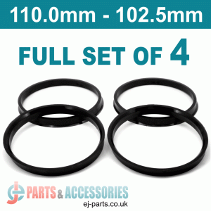 Spigot Rings / 110.0mm - 102.5mm FULL SET OF (4) FOUR RINGS Spigot Rings / 110.0mm - 102.5mm FULL SET OF (4) FOUR RINGS Hub Centric Rings  Alloy Wheels Spigot Rings (Centre Rings)