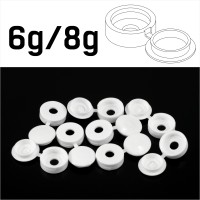 White Hinged Plastic Screw Cover Caps (Small, 6/8g) 5 PACK SIZES 