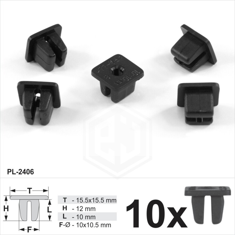 Screw Grommets Expanding Nuts Lock Moulding Clips Fits into 10mm Square Hole