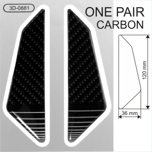 CARBON Sticker Domed Resin Car Door Angle Corner Protector Anti Collision Trim