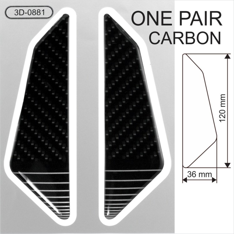 CARBON Sticker Domed Resin Car Door Angle Corner Protector Anti Collision Trim