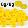 Yellow Hinged Plastic Screw Cover Caps (Small, 6/8g) 5 PACK SIZES - Yellow Hinged Plastic Screw Cover Caps (Small, 6/8g) 5 PACK SIZES