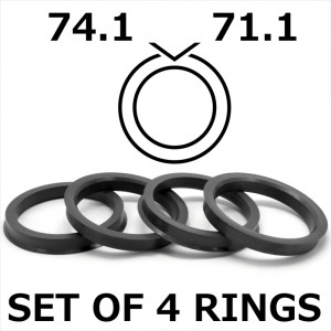Spigot Rings / 74.1mm - 71.1mm FULL SET OF (4) FOUR RINGS