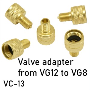 Brass 22mm Large Bore External Valve Adaptor from VG12 to VG8