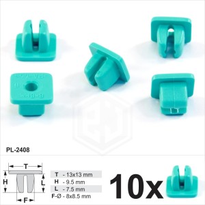 Screw Grommets Expanding Nuts Lock Moulding Clips Fits into 8mm Square Hole